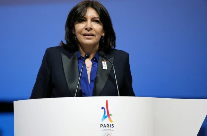 La maire de Paris Anne Hidalgo, lors de la présentation officielle de la candidature de la capitale pour les JO 2024, le 17 février 2016