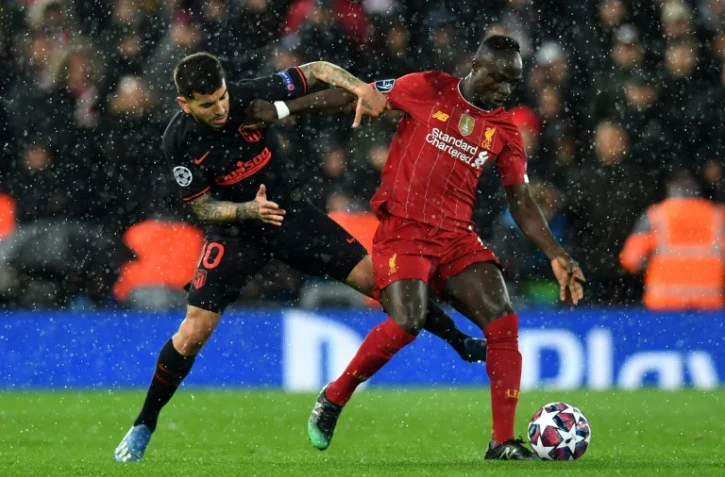 Lle footballeur sénégalais de Liverpool Sadio Mané, le 11 mars 2020 lors d'un match Liverpool-Athletico de Madrid