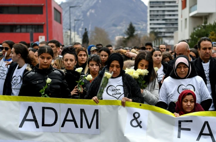 Une marche en hommage à Adam Soli and Fatih Karakuss, à Grenoble le 6 mars 2019