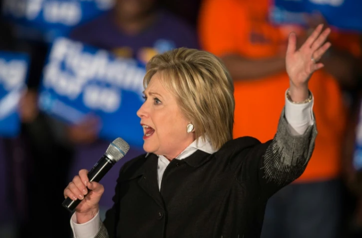 La candidate à la primaire démocrate Hillary Clinton lors d'un meeting à Détroit, Michigan, le 7 mars 2016