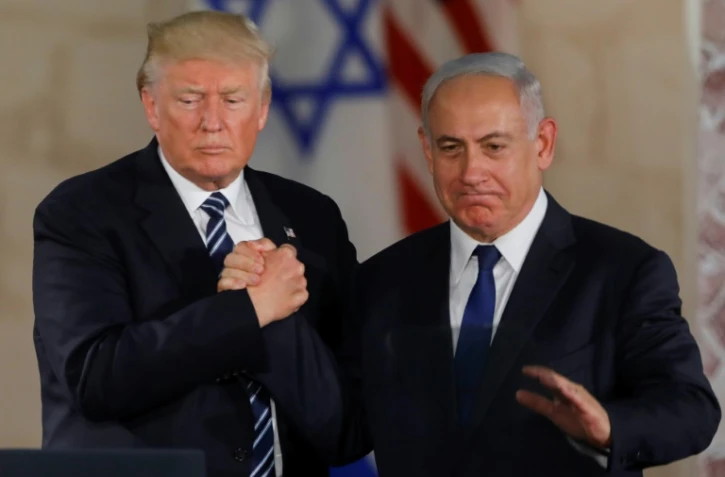 Le président des Etats-Unis Donald Trump (g) et le Premier ministre israélien Benjamin Netanyahu, le 23 mai 2017 à Jérusalem