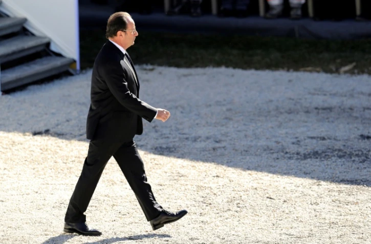 Le président François Hollande lors de l'hommage national aux victimes des attentats de Nice le 15 octobre 2016