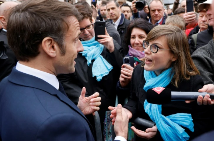 Emmanuel Macron en visite à Sélestat (Bas-Rhin) le 19 avril 2023