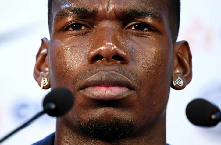 Le milieu de l'équipe de France, Paul Pogba, en conférence de presse à Istra, le 12 juillet 2018