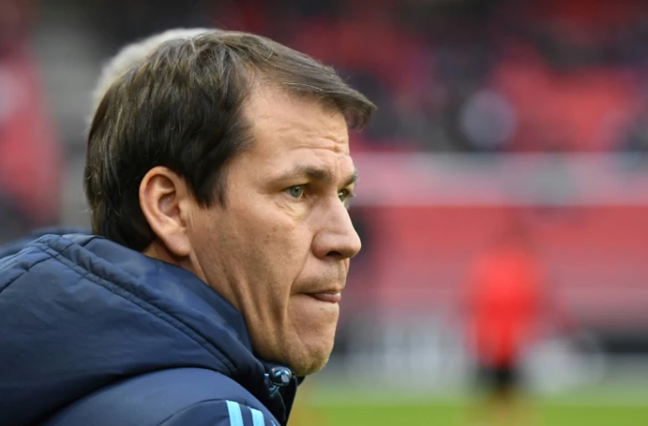 L'entraîneur de Marseille, Rudi Garcia, avant le match de L1 à Rennes, au Roazhon park, le 13 janvier 2018