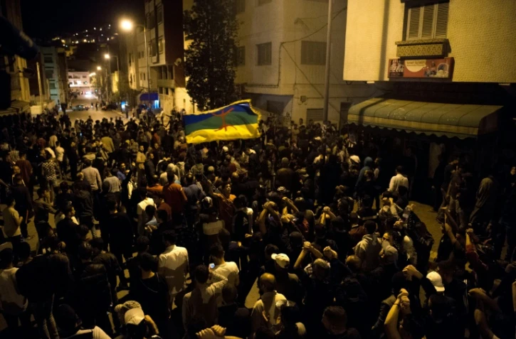 Manifestation dans les rues de Al-Hoceïma, le 28 mai 2017