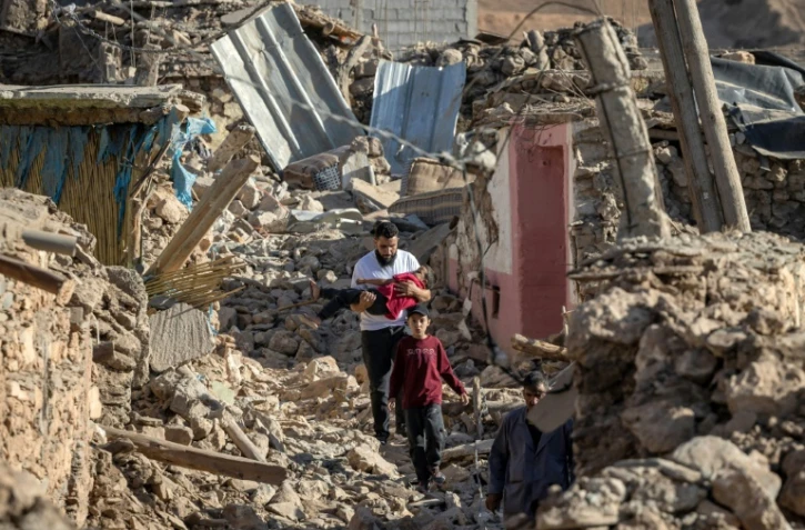 Dans le village de Tafeghaghte, au Maroc, détruit par le séisme le 9 septembre 2023