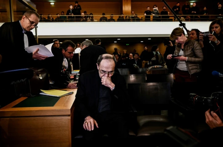Le cardinal Philippe Barbarin à son arrivée au tribunal correctionnel de Lyon, le 7 janvier 2019