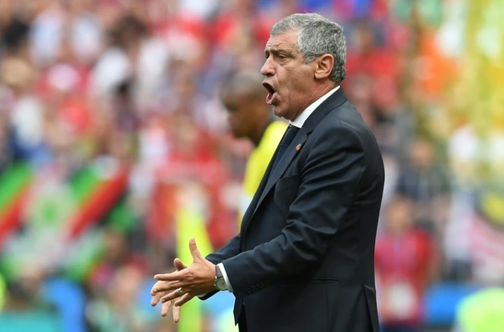 Le sélectionneur portugais Fernando Santos lors du match contre le Maroc, le 20 juin 2018 à Moscou 