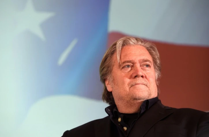 Photo archive du 22 mai 2018 montrant Steve Bannon, ex-conseiller du président Donald Trump, à Prague
