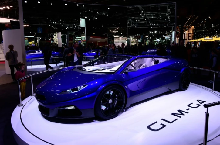 Un concept-car électrique japonaise, la GLM-G4, au Mondial de l'Automobile, le 1er octobre 2016 à Paris