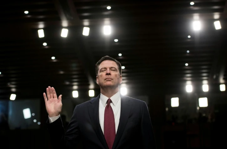 James Comey, ancien chef du FBI, prête serment devant le Sénat, à Washington DC, le 8 juin 2017
