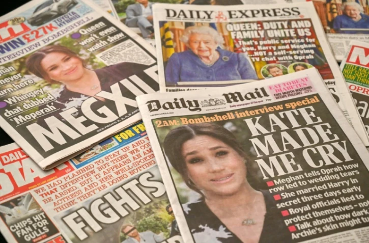 Les différents journaux britanniques le 8 mars 2021 après l'interview choc de Meghan et Harry