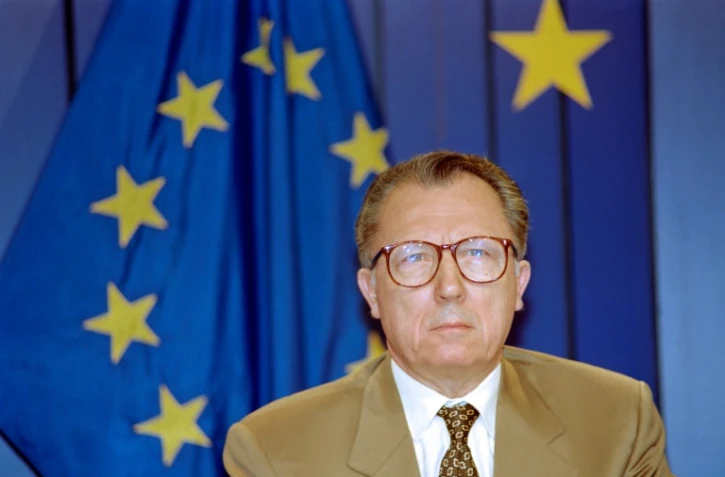 Le président de la Commission européenne Jacques Delors, le 10 juin 1993, à Bruxelles