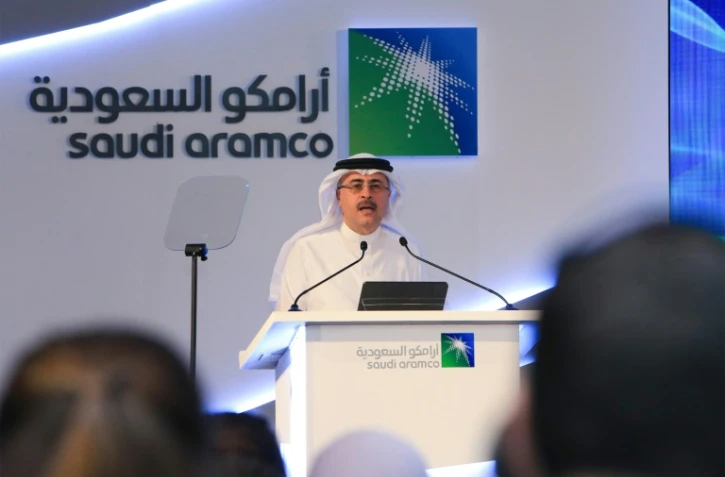 Amin Nasser, président et PDG de Saudi Aramco, lors d'une conférence de presse le 3 novembre 2019 dans la région de Dhahran, dans l'est de l'Arabie saoudite