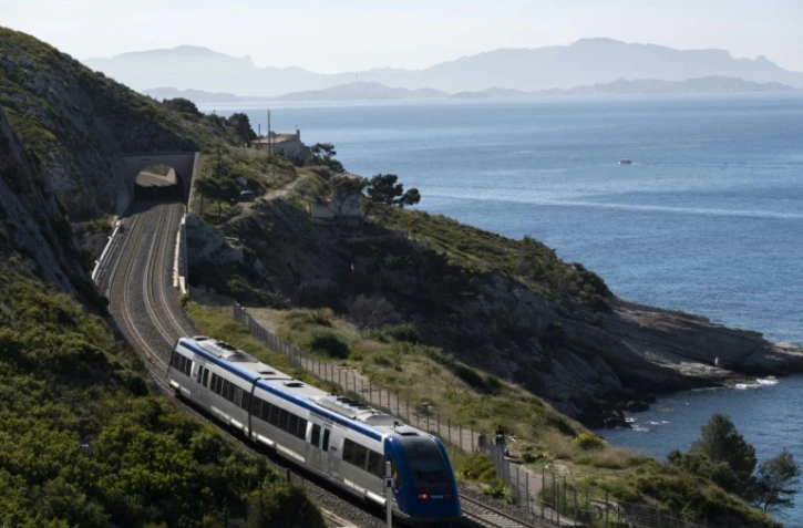 Le train de la côte Bleue le 20 mai 2021 près de Marseille