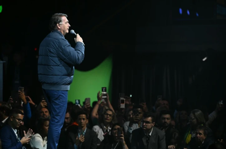 L'ex-président brésilien Jair Bolsonaro le 6 juillet 2024 à Balneario Camboriu, au Brésil