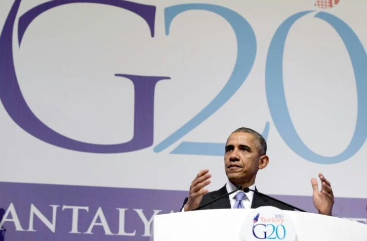 Le président américain Barack Obama, le 16 novembre 2015 au sommet du G20 à Antalya en Turquie