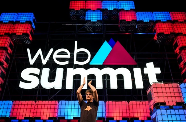 Le co-fondateur du Web Summit Paddy Cosgrave lors de la cérémonie de clôture de l'évènement, le 9 novembre 2017 à Lisbonne