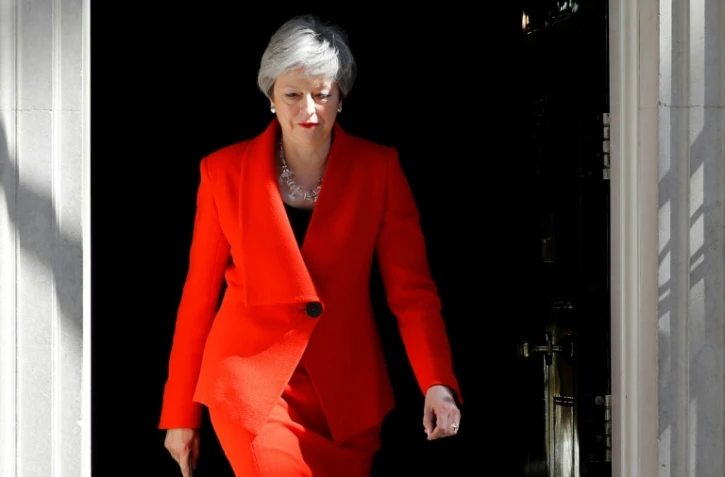 La Première ministre britannique Theresa May lors de l'annonce de sa démission, le 24 mai 2019 à Londres