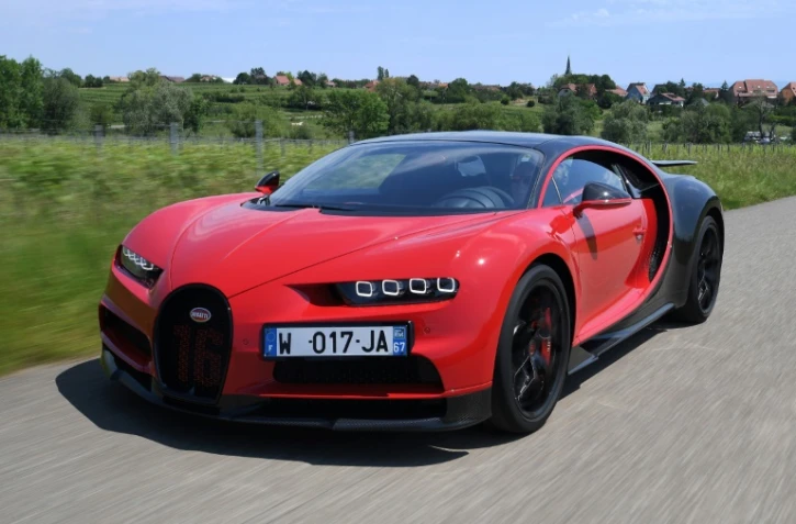 La chiron, un modèle Bugatti sorti de l'atelier alsacien de Molsheim, à l'ouest de Strasbourg, le 5 juin 2019