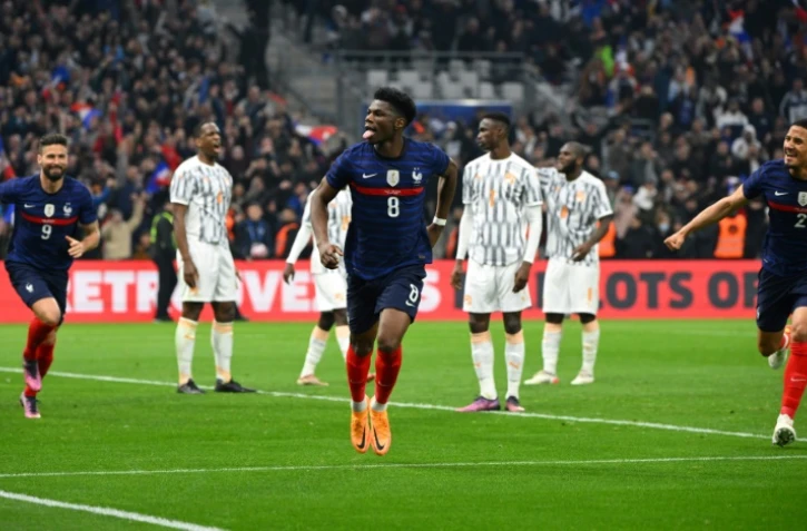 Aurélien Tchouaméni décisif dans la victoire des Bleus contre la Côte d'Ivoire en amical à Marseille, le 25 mars 2022
