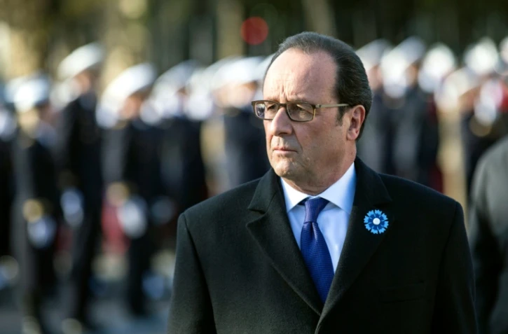 Le président François Hollande lors de la commémoration de l'armistice le 11 novembre 2016 à Paris