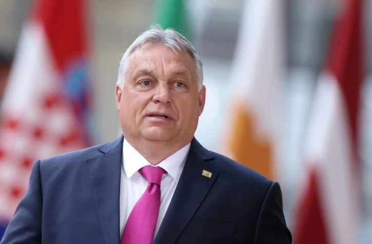 Le Premier ministre hongrois Viktor Orban à Bruxelles le 30 mai 2022