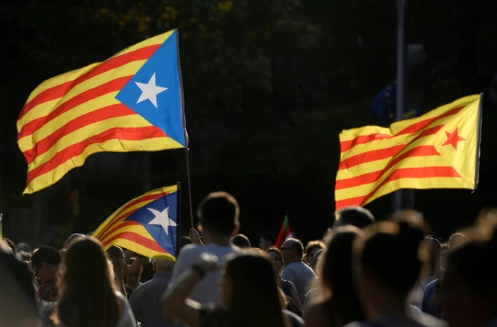 Manifestation pour l'indépendance de la Catalogne, le 3 octobre 2017 à Barcelone
