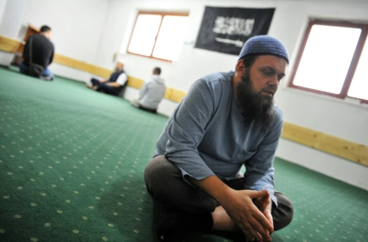 Emir Cajic imam
auto-proclamé de la communauté musulmane de Tuzla, le 16 mai 2016 lors de son entretien avec les journalistes de l'AFP