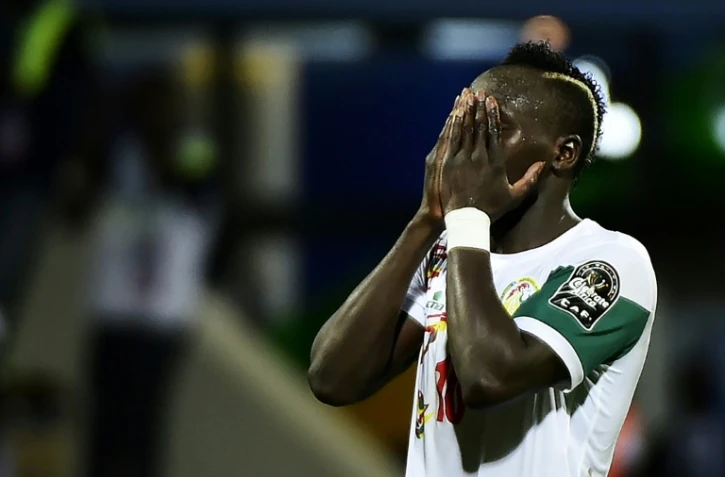 L'attaquant Sadio Mané ouvre le score pour le Sénégal face au Zimbabwe lors de la CAN, le 19 janvier 2017 à Franceville  