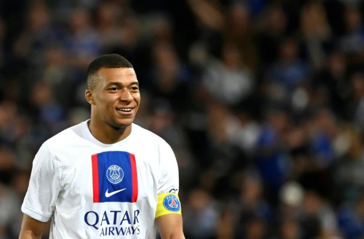 L'attaquant vedette du PSG Kylian Mbappé lors d'un match à Strasbourg, le 27 mai 2023 