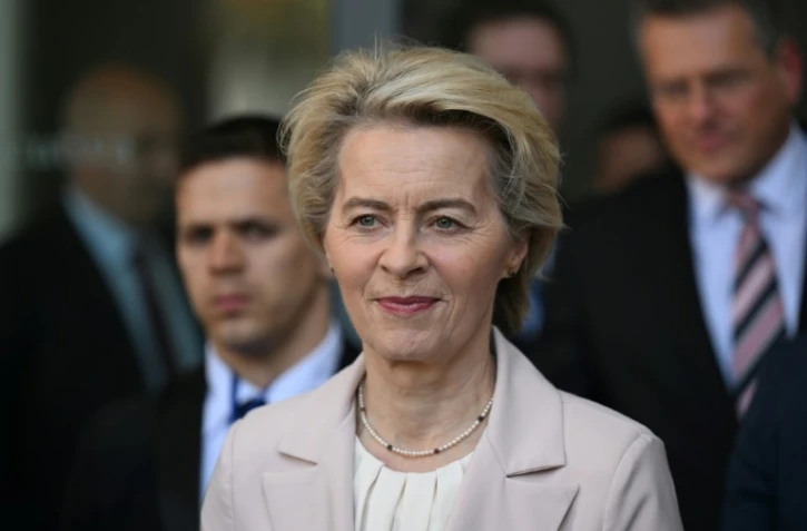 La présidente de la Commission européenne, Ursula von der Leyen,  à Montevideo, le 5 décembre 2024