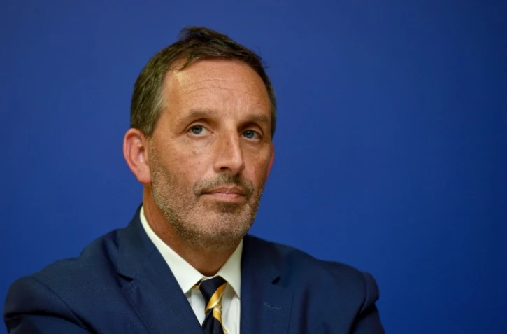 L'homme d'affaires américain Joseph DaGrosa en conférence de presse à Bordeaux, le 11 octobre 2018  