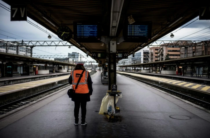 Un quai de la gare Lyon  Part-Dieu le 2 avril 2018