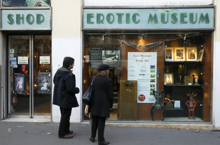 La devanture du musée de l'Erotisme, le 2 novembre 2016 à Paris 