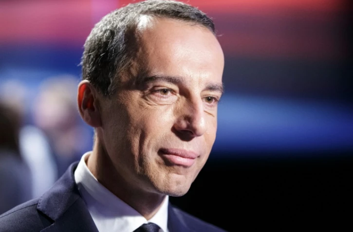 Le chancelier d'Autriche, le social-démocrate Christian Kern (SPOe), après un débat télévisé à Vienne le 11 octobre 2017