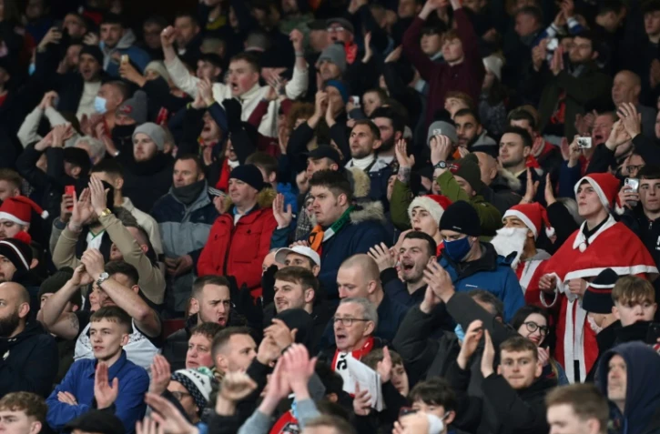 Des supporteurs lors du quart de finale de Coupe de la Ligue entre Arsenal et Sunderland, le 21 décembre à l'Emirates Stadium