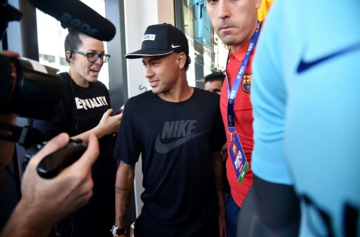 Neymar Jr, lors d'une opération commerciale à Miami, le 28 juillet 2017 