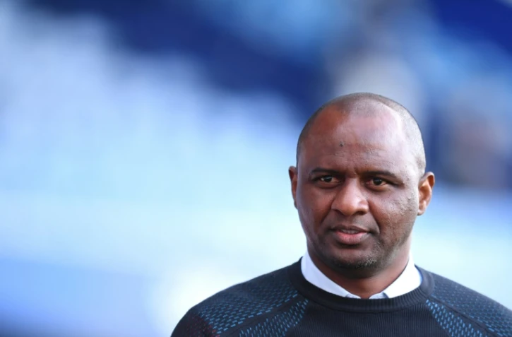 L'entraîneur français de Crystal Palace, Patrick Vieira dans le Goodison Park de Liverpool le 19 mai 2022 en Angleterre 