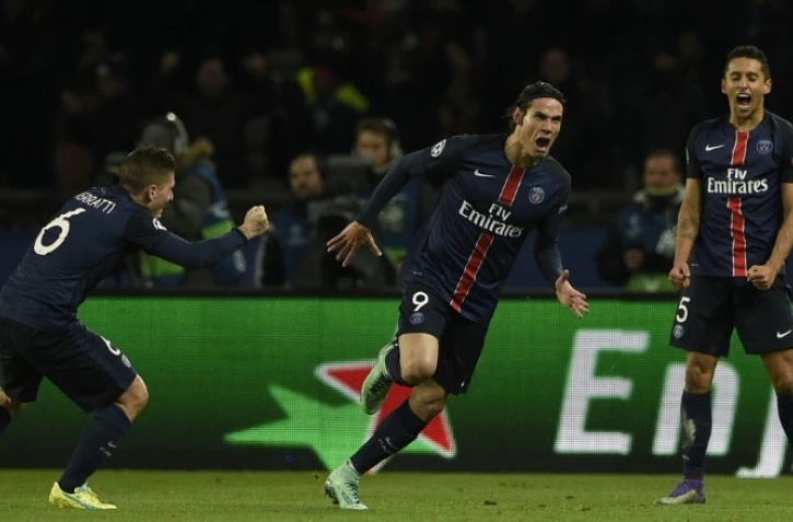 L'attaquant Edinson Cavani, auteur du 2e but du PSG contre Chelsea en Ligue des champions au Parc des Princes, le 16 février 2016