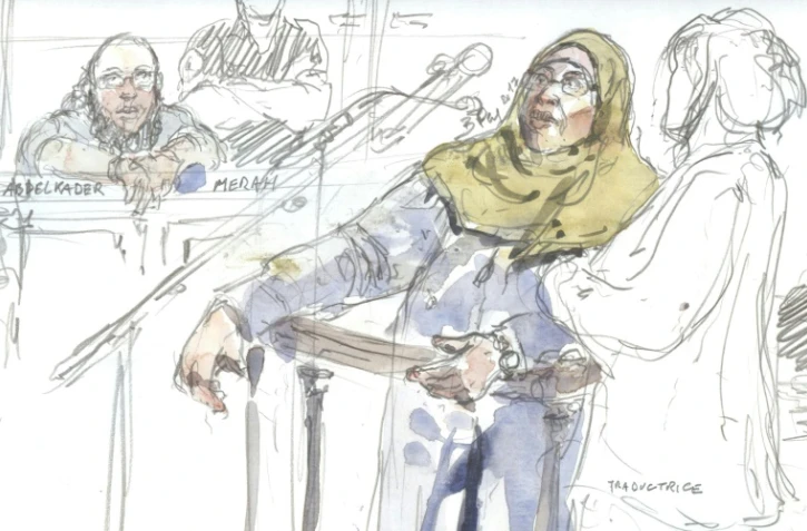 Zoulikha Aziri la mère de Mohamed Merah devant les assises de Paris, le 18 octobre 2017