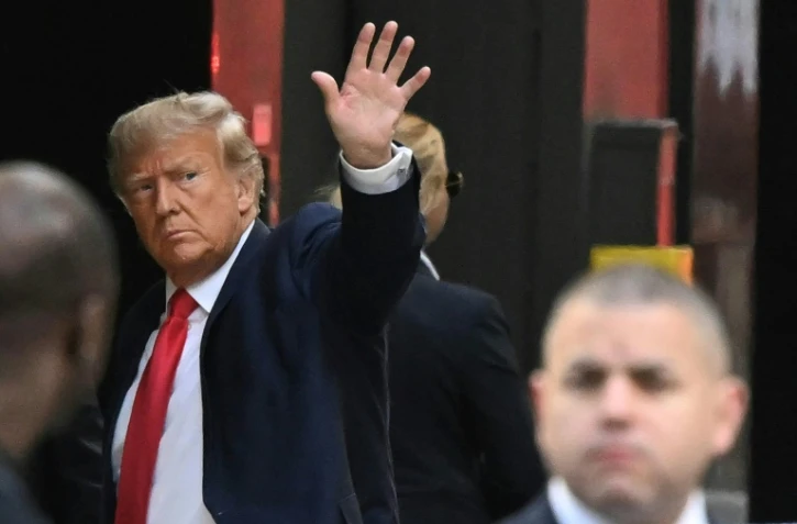 L'ancien président Donald Trump à New York le 3 avril 2023