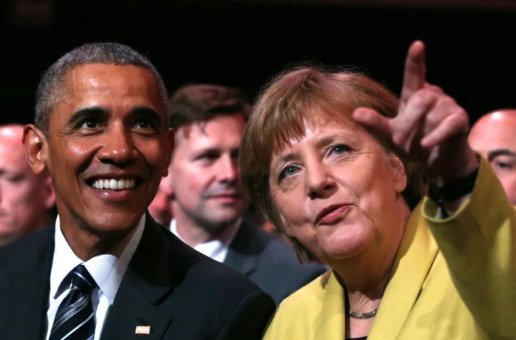 Barack Obama et Angela Merkel Ă Hanovre, le 24 avril 2016