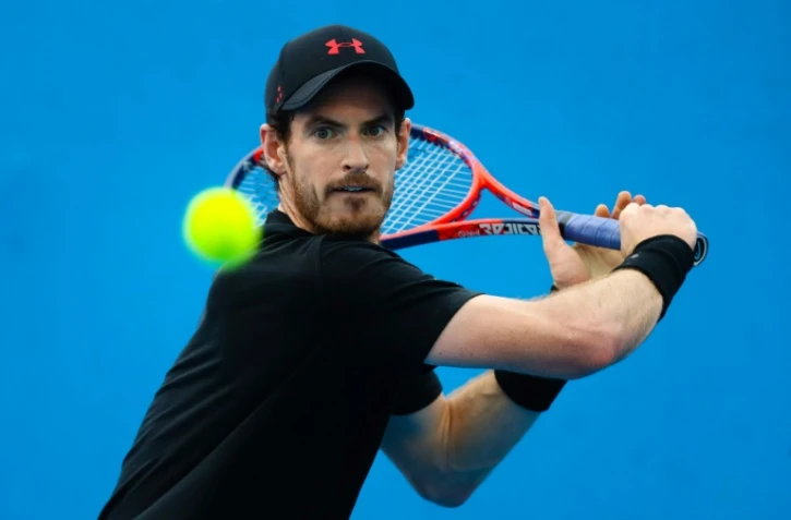 Le tennisman britannique Andy Murray, lors d'un entraînement à Brisbane, en Australie, le 31 décembre 2017