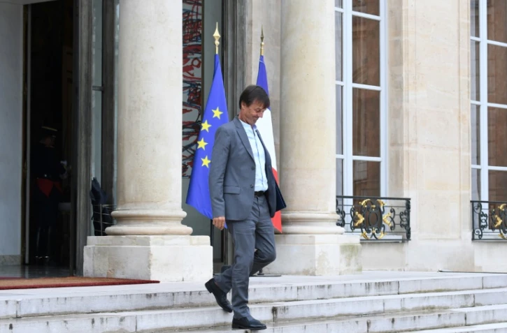 Nicolas Hulot sortant de l'Élysée, Paris, 6 juin 2018.