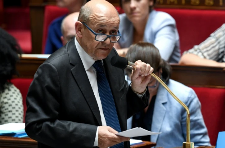 Le ministre des Affaires Etrangères français Jean-Yves Le Drian à Paris le 2 juillet 2019