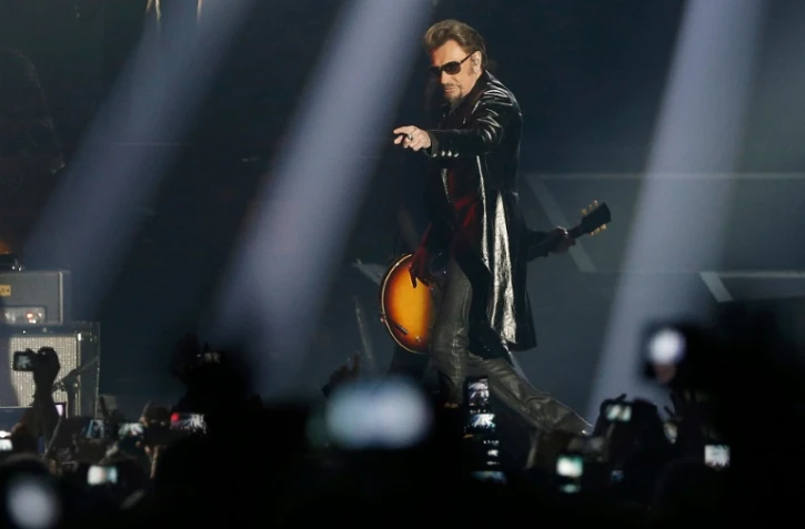 Johnny Hallyday en concert à Paris le 27 novembre 2015