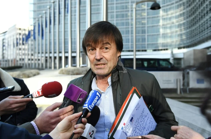 Le ministre de la Transition écologique Nicolas Hulot, le 30 janvier 2018 à Bruxelles
