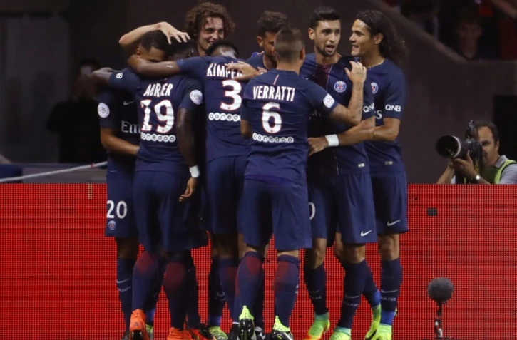Le PSG, vainqueur du FC Metz en Ligue 1, le 21 août 2016 au Parc des Princes